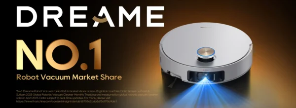 DREAME X40 Ultra Robotic Vacuum with Removable & Liftable Mop, 12,000Pa Suction, Side Brush Extensive Cleaning, 158°F Mop & Washboard Self Cleaning, Auto-Empty, Auto Refill, liftable Brushes - Image 11