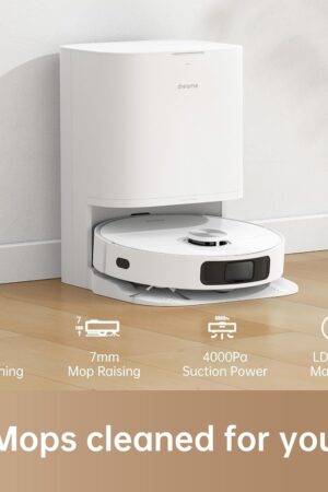 DREAME L10s Ultra Robot Vacuum Cleaner Washer with Self-Cleaning Base Station (Dust Drain, Automatic Cleaning) AI Obstacle Detection 3D, 5300Pa Suction Power, 210 Minutes Battery, WiFi/APP/Alexa