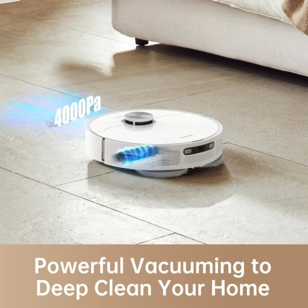DREAME L10 Prime Robot Vacuum Cleaner with 7mm Mop Lift, Self-Cleaning Mop, LDS Navigation, 4000Pa Suction, 3D Mapping, WiFi/APP/Alexa - Image 6
