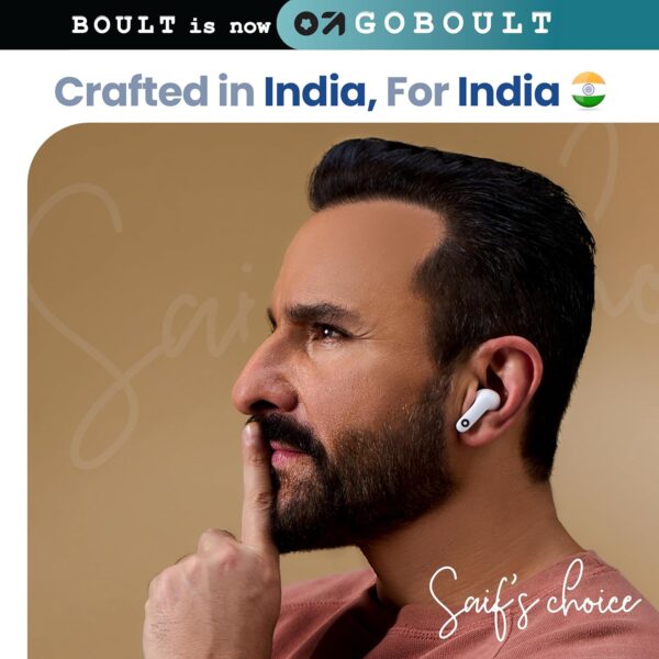 GOBOULT Z40 True Wireless in Ear Earbuds with 60H Playtime, Zen™ ENC Mic, Low Latency Gaming, Type-C Fast Charging, Made in India, 10mm Rich Bass Drivers, IPX5, Ear Buds TWS (Blue) - Image 7