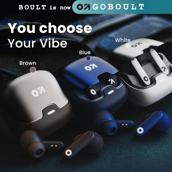 GOBOULT Z40 True Wireless in Ear Earbuds with 60H Playtime, Zen™ ENC Mic, Low Latency Gaming, Type-C Fast Charging, Made in India, 10mm Rich Bass Drivers, IPX5, Ear Buds TWS (Blue) - Image 12
